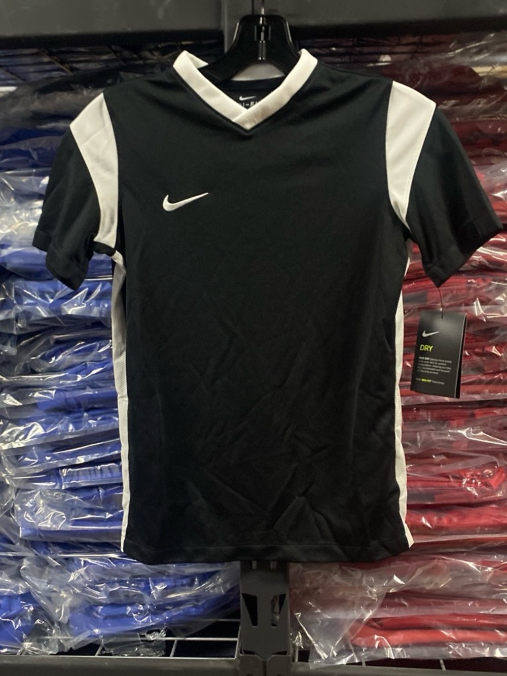 Nike Derby III Soccer Jersey NWT Kids Medium Black/White DRI-FIT CW3834-010